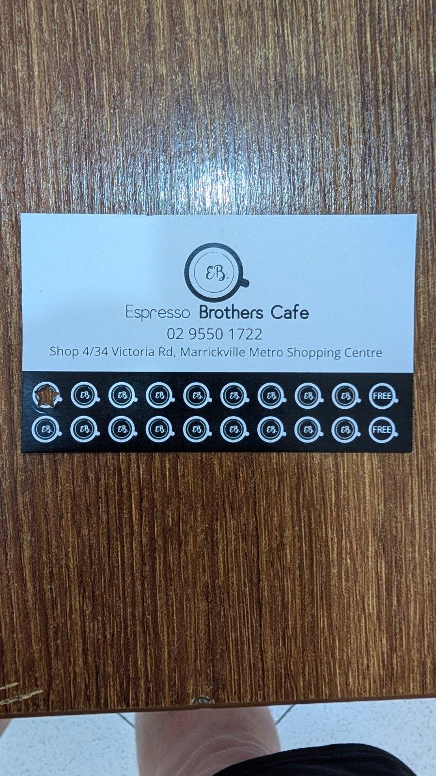 The counter at Espresso Brothers